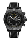 Breitling Avenger Chronograph 45mm Night Mission Black Dial Black Nylon Strap Watch for Men - V13317101B1X1