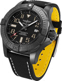 Breitling Avenger Automatic 45 Seawolf Night Mission Black Dial Black Nylon Strap Watch for Men - V17319101B1X1