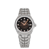 Tag Heuer Link Quartz Diamonds Black Dial Silver Steel Strap Watch for Men - WBC131G.BA0649