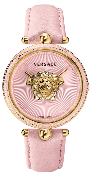 Versace Palazzo Empire Pink Dial Pink Leather Strap Watch for Women - VCO030017