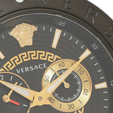 Versace V-Race Analog Quartz Black Dial Two Tone Steel Strap Watch For Men - VEBV00619