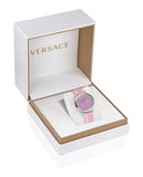 Versace Palazzo Empire Pink Dial Pink Leather Strap Watch for Women - VCO030017