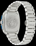 Versace Dominus Chronograph Blue Dial Silver Steel Strap Watch For Men - VE6H00423