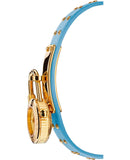 Versace Medusa Lock Icon Quartz White Dial Blue Leather Strap Watch for Women - VEDW00419