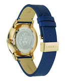 Versace V-Urban Quartz Blue Dial Blue Leather Strap Watch for Men - VELQ00319