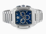 Versace Dominus Chronograph Blue Dial Silver Steel Strap Watch For Men - VE6H00423