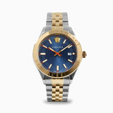 Versace Hellenyium Quartz Blue Dial Two Tone Steel Strap Watch for Men - VEVK00520