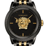 Versace Palazzo Empire Black Dial Two Tone Steel Strap Watch for Men - VERD01119