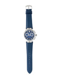 Versace Aion Chronograph Quartz Blue Dial Blue Leather Strap Watch for Men - VE1D01220