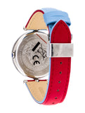 Versace Palazzo Empire Blue Dial Blue & Red Leather Strap Watch for Women - VCO070017