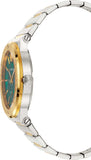 Versace Greca Green Dial Silver Steel Strap Watch for Men - VEVI00420