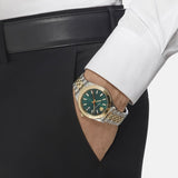 Versace Hellenyium Green Dial Two Tone Steel Strap Watch for Women - VEVH00620