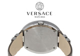 Versace V Metal Icon Silver Dial Silver & Grey Strap Watch for Women - VLC120016