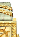 Versace DV-25 Gold Dial Off White Leather Strap Watch for Women - VQF030015