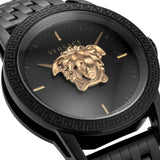 Versace Palazzo Empire Black Dial Black Steel Strap Watch for Men - VERD00518