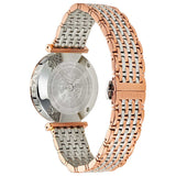 Versace V-Twist White Dial Two Tone Mesh Bracelet Watch for Women - VELS00719