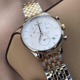 Tissot T Classic Tradition Chronograph White Dial Two Tone Mesh Bracelet Watch For Men - T063.617.22.037.00