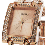 Guess Mod Heavy Metal Diamonds Rose Gold Dial Rose Gold Steel Strap Watch for Women - W0072L3