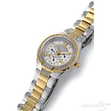 Guess Viva Diamonds Silver Dial Two Tone Steel Strap Watch for Women - W0111L5