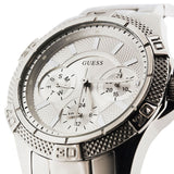 Guess Mini Phantom Silver Dial Silver Steel Strap Watch for Women - W0235L1