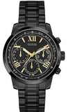 Guess Classic Multi-Function Black Dial Black Steel Strap Watch For Women - W0330L15