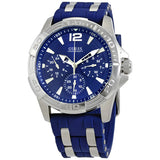 Guess Oasis Multifunction Blue Dial Two Tone Steel Strap Watch for Men- W0366G2