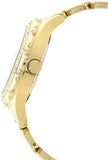 Guess Siren Diamonds Silver Dial Gold Steel Strap Watch for Women - W0442L2