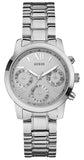 Guess Mini Sunrise Silver Dial Silver Steel Strap Watch For Women - W0448L1