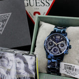 Guess F14 Chronograph Analog Blue Dial Blue Steel Strap Watch For Women - W0448L5