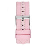 Guess Limelight Quartz Diamonds Pink Dial Pink Denim Strap Watch For Women - W0775l15