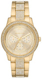 Michael Kors Tibby Multifunction Gold Dial Gold Steel Strap Watch For Women - MK7292