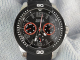 Guess Tread Black Dial Black Rubber Strap Watch for Men - W0967G1