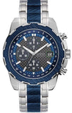 Guess Octane Chronograph Blue Dial Two Tone Steel Strap Watch for Men - W1046G2