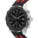 Guess Octane Chronograph Black Dial Two Tone Silicone Strap Watch For Men - W1047G1