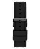 Guess Legacy Black Dial Black Rubber Strap Watch For Men - W1048G2