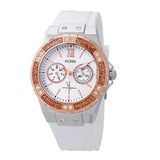 Guess Limelight White Dial White Rubber Strap Watch for Women - W1053L2