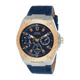 Guess Legacy Analog Blue Dial Blue Denim Strap Watch for Men - W1058G1