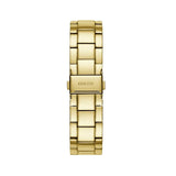 Guess Solar Chronograph Diamonds White Dial Gold Steel Strap Watch for Women - W1069L2