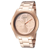 Guess G-Twist Rose Gold Dial Rose Gold Steel Strap Watch for Women - W1082L3