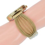 Guess Chiffon Gold Dial Gold Mesh Bracelet Watch For Women - W1083L2