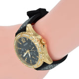 Guess Swirl Quartz Black Dial Black Silicone Strap Watch for Women - W1096L3