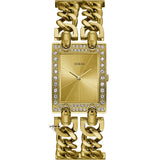 Guess MOD Heavy Metal Diamonds Gold Dial Gold Steel Strap Watch for Women - W0072L1