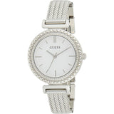 Guess Quartz Silver Dial Silver Mesh Bracelet Watch For Women - W1152L1