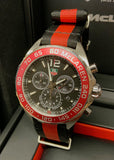 Tag Heuer Formula 1 McLaren Limited Edition Quartz Chronograph Black Dial Two Tone NATO Strap Watch for Men - CAZ1112.FC8188