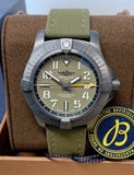 Breitling Avenger Automatic GMT 45 Night Mission Green Dial Green Nylon Strap Watch for Men - V323952A1L1X1