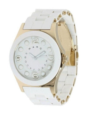 Marc Jacobs Pelly White Dial White SIlicone Strap Watch for Women - MBM2525