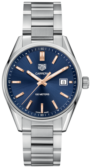 Tag Heuer Carrera Quartz Blue Dial Silver Steel Strap Watch for Women - WAR1112.BA0601