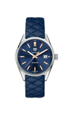 Tag Heuer Carrera Quartz 39mm Blue Dial Blue Calfskin Strap Watch for Women - WAR1112.FC6391