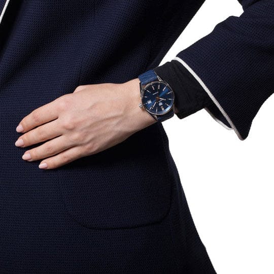 Tag Heuer Carrera Quartz Diamonds Blue Dial Blue Leather Strap Watch for Women - WAR1114.FC6391