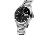 Tag Heuer Carrera Calibre 5 Automatic Black Dial Silver Steel Strap Watch for Men - WAR201A.BA0723